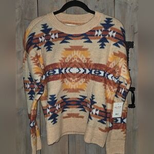 Womens Lucky Brand Southwest Pattern Pullover Sweater